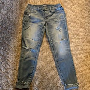 Maurices distressed rolled cuff jean medium short